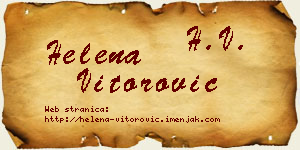 Helena Vitorović vizit kartica
